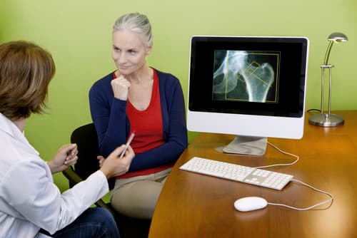 Bone Density consultation older lady and doctor